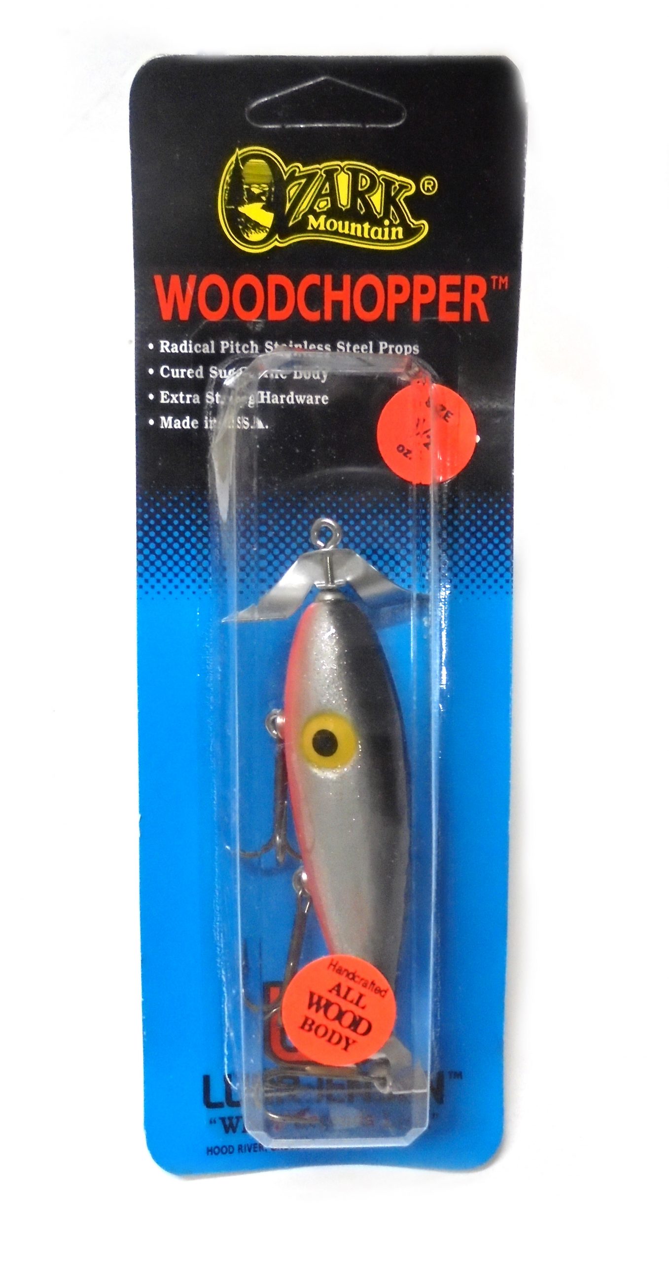 Woodchopper 1/2oz Silver BLK Orange Shad