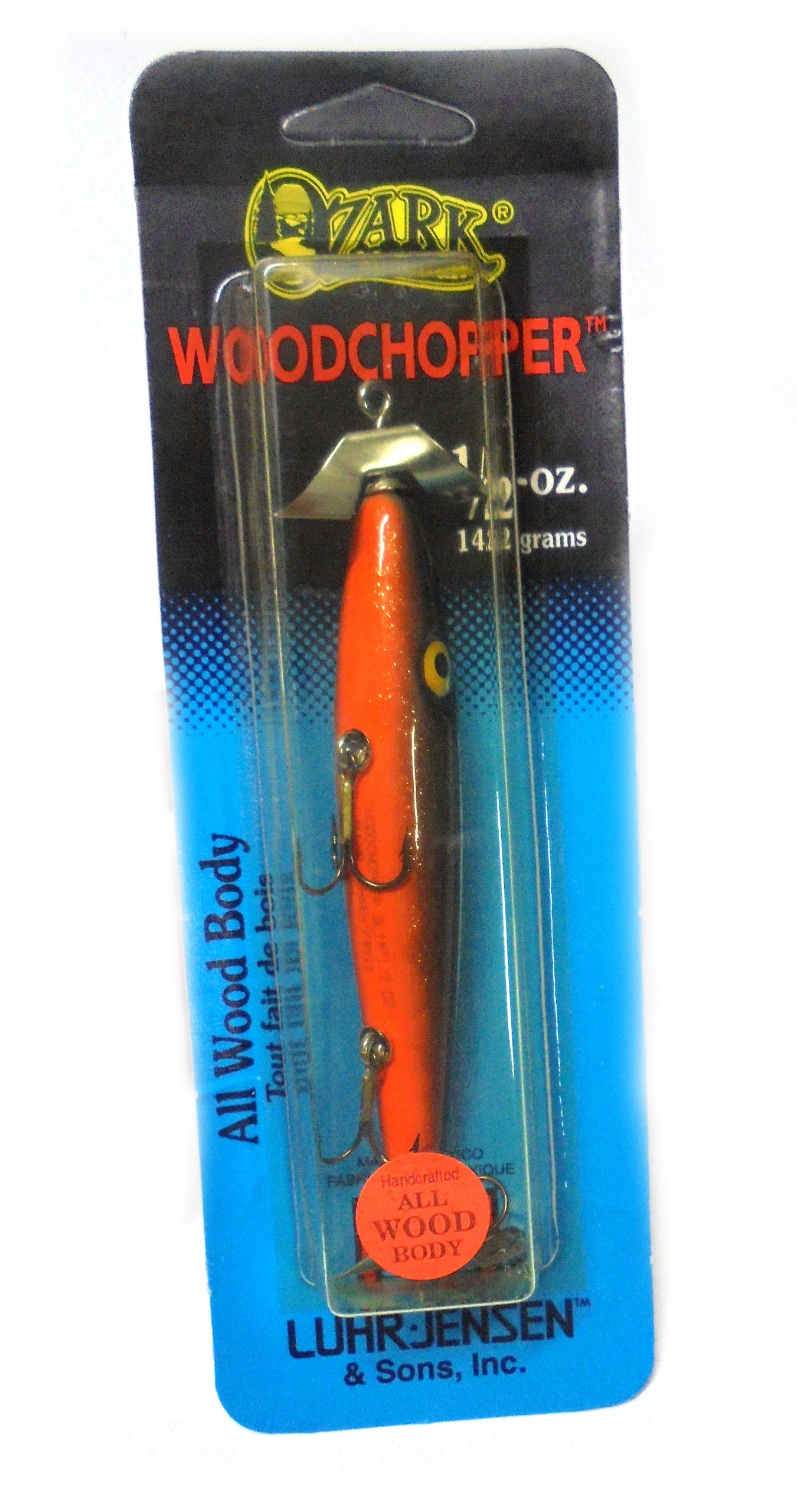 Slim Woodchopper 1/2oz Gold Black Orange Shad