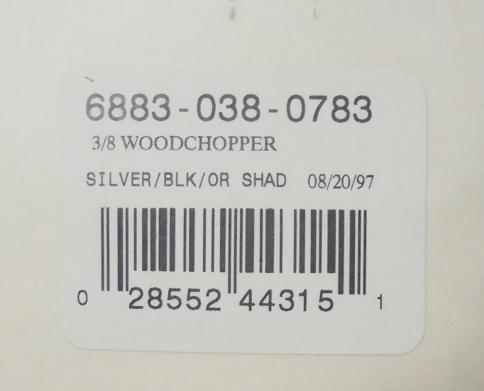 Woodchopper 3/8oz Silver Black Orange Shad - Imagen 2