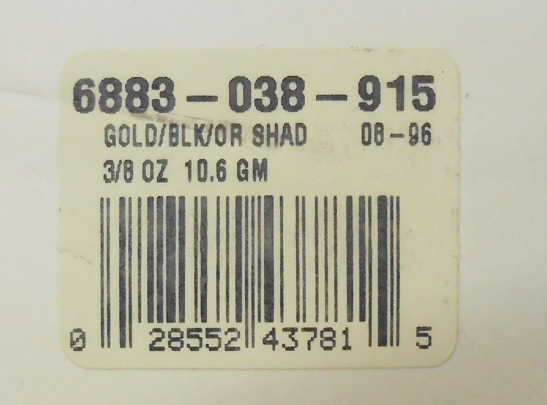 Woodchopper 3/8oz Gold Black Orange Shad - Imagen 2